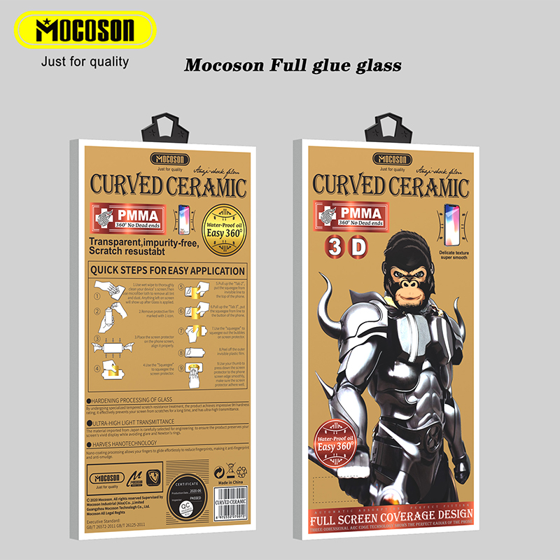 3D clear Full cover edge Glass